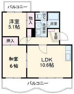 サンクレール【2階】の間取り