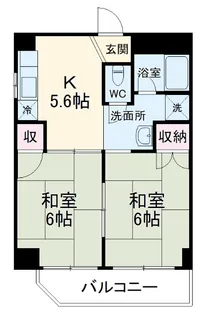 荒中マンション【205号室】の間取り
