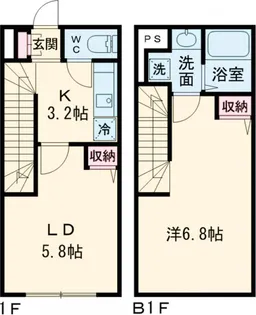 RiverResidence用賀【-1階】の間取り