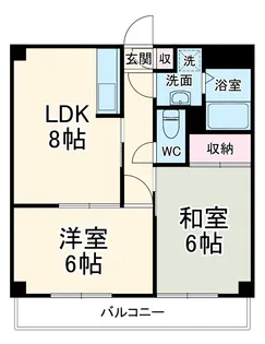 ジュネスSHIMABE【1階】の間取り