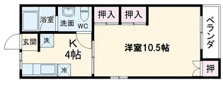 ハイツ サン・モア【205号室】の間取り