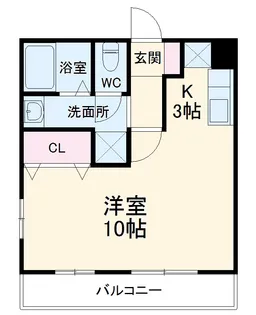 ドゥエル・ピュア【101号室】の間取り