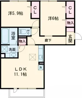 Sereno MORIYA【1階】の間取り