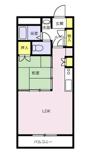 高砂ハイツ森林公園【1階】の間取り