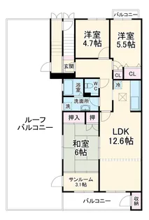 サンセレクト北本【502号室】の間取り