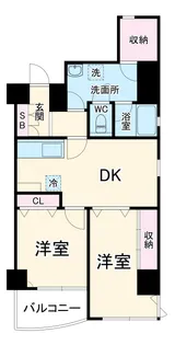 エルスタンザ関内大通公園【7階】の間取り