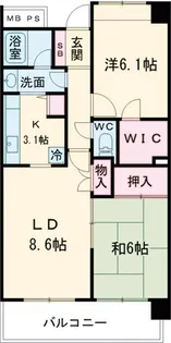 立川昭和記念公園パーク・ホームズ【212号室】の間取り