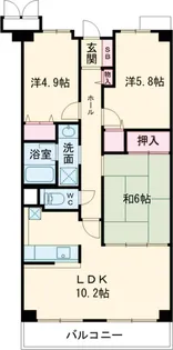 サワン東太田【6階】の間取り