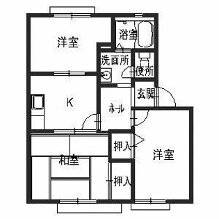 サニーハイツ貝塚【102号室】の間取り