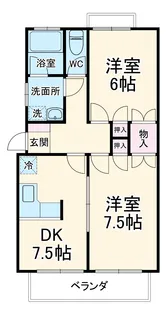 ツインシャトルⅡ【201号室】の間取り