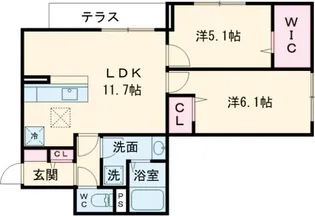 セレスティア興野【2階】の間取り