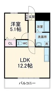 覚王ハイツ【3階】の間取り