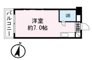 ヴィラ松沢A【308号室】の間取り