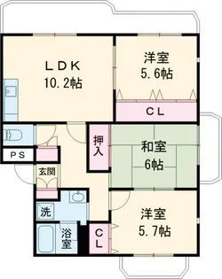 ハイツシャルマン【4階】の間取り