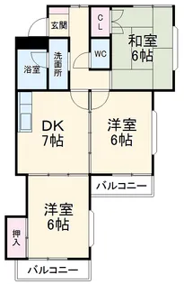 寺山パークハイツ【5階】の間取り