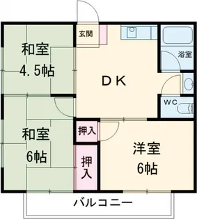 ファミリーハイムB棟【1階】の間取り
