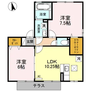ウィルモア桜町【1階】の間取り