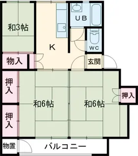 富士見町住宅27号棟【501号室】の間取り