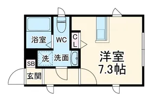 Le Gioie 本陣駅2【304号室】の間取り