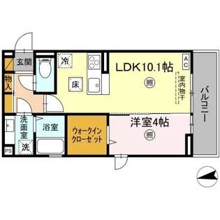 プア メリア【1階】の間取り