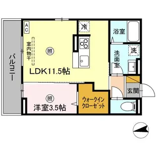 プア メリア【3階】の間取り