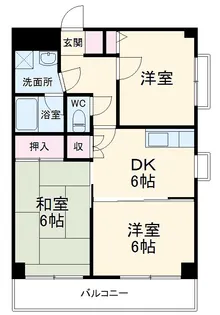 ホーリーグランド稲毛山王【104号室】の間取り