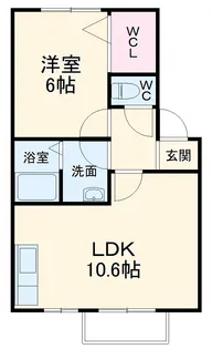 レザンコートA棟【2階】の間取り