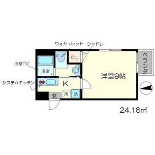 フラッティ堀川下立売【1階】の間取り