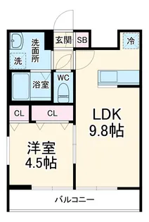 リーブルファイン川越砂【3階】の間取り