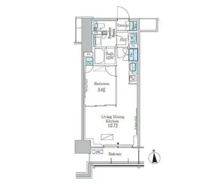 パークアクシス新宿百人町【5階】の間取り
