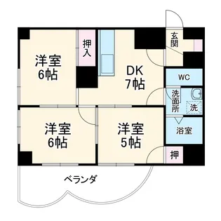 テラスレジデンス鳴海【B053号室】の間取り