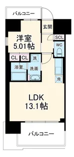プレジオ川口【9階】の間取り