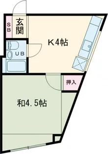 京屋ビル【402号室】の間取り
