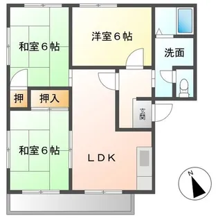 グリーンヒルズ羽生 A棟【2階】の間取り