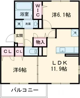 GRAMM奥海印字WEST【2階】の間取り