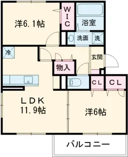 GRAMM奥海印字WEST【2階】の間取り