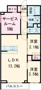 アジールコート練馬中村橋【2階】の間取り