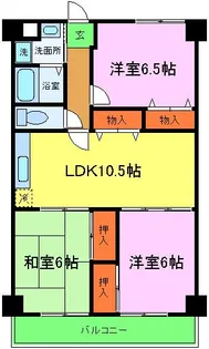 カストルム滝川【101号室】の間取り