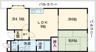 サンローゼ春木【405号室】の間取り