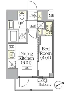 ジオエント町屋【3階】の間取り