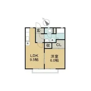 プリムローズ(禁煙物件)【1階】の間取り