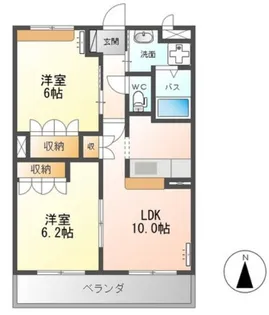 コンフォール・白梅【1階】の間取り