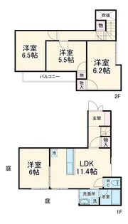 メゾネット小島【B号室】の間取り