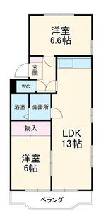 エトワール小山【206号室】の間取り