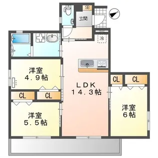 メゾン ド ブルーナ【4階】の間取り