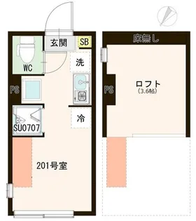 リベラルバード【2階】の間取り