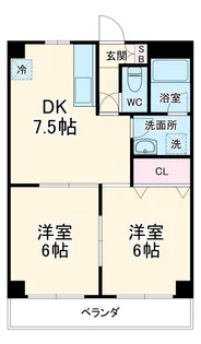 キャピタル南越【3階】の間取り