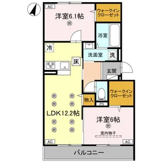 コンフォート若松【1階】の間取り