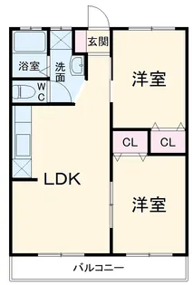 サンライズハイツ【2階】の間取り