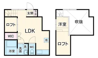 ラフェスタ志賀本通【1階】の間取り